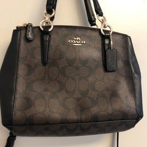 Coach Crossbody Signature Black and Brown Monogram